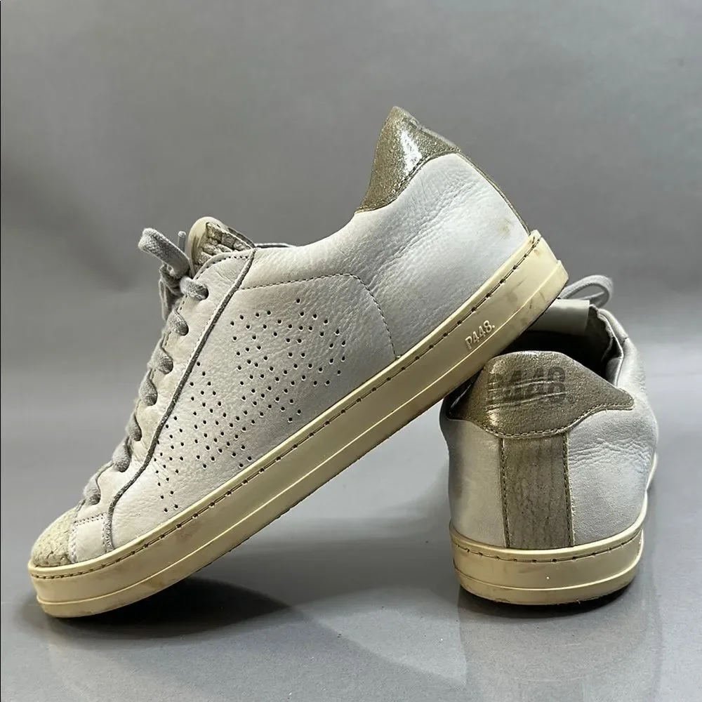 ✨ P448 John Metallic Sneakers – Women’s Size 38✨ (B-1544)